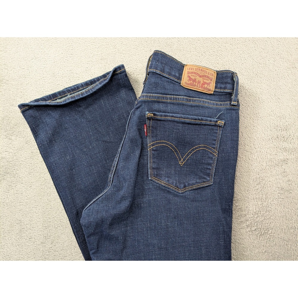Levis Classic Bootcut Jeans Womens 6S Dark Wash Stretch Denim 39252-0004 W28 L30